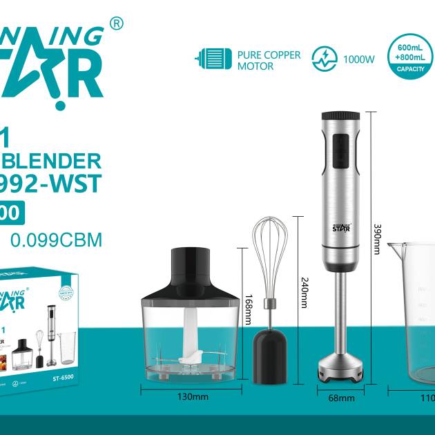 Hand Blender 0.6L 4 in 1